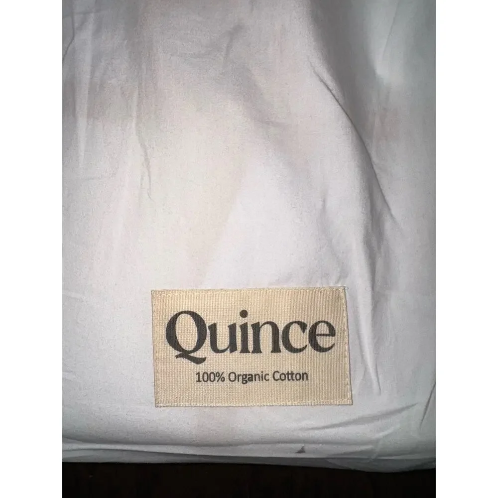 Quince Organic Cotton Percale Duvet Cover White Full/Queen 88x92 NWT